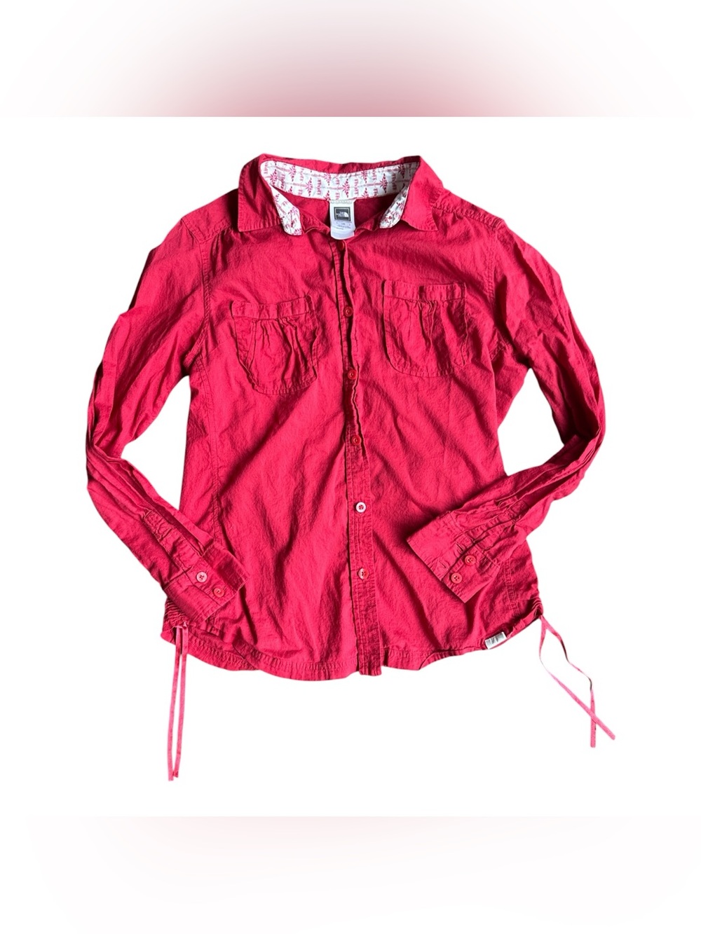 The North Face Red Women’s Large 100% Cotton Hiking top 🗻
